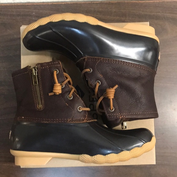Sperry Saltwater Boot Tan/Dark Brown - Picture 3 of 4